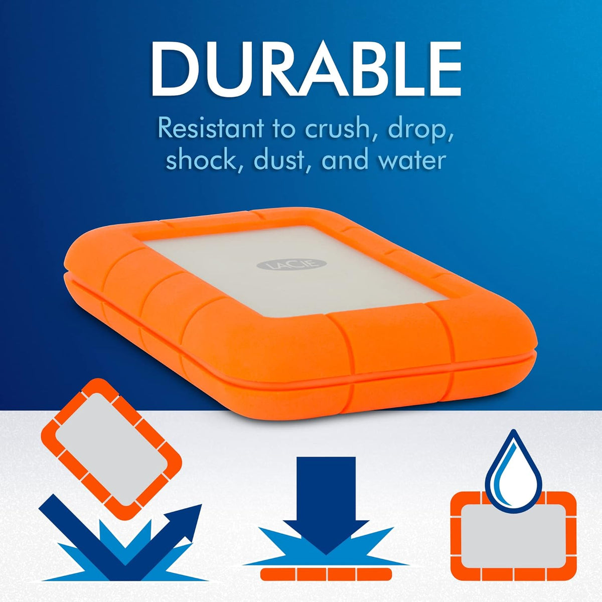 5TB LACIE RUGGED USB-C USB 3.1 TYPE C 3600 RPM 1MB 2.5E