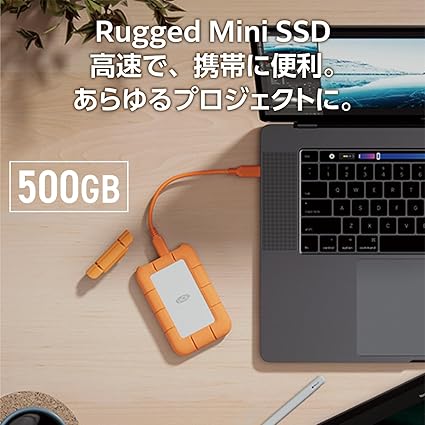 500GB LACIE RUGGED MINI SSD USB3.2 GEN 2X2 2.5IN (STMF500400)