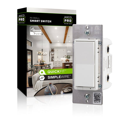 JascoPro ZWave Plus 800 Series InWall Smart Switch with QuickFit and SimpleWire (76596)
