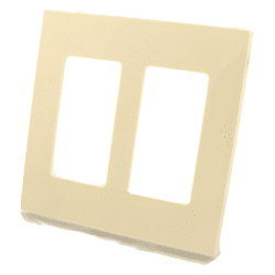 Leviton Screwless Decora Wallplate 2 Gang Light Almond (80309-ST)