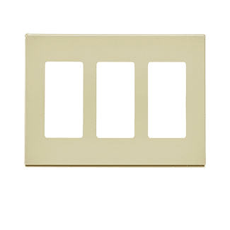 Plaque murale sans vis Leviton Decora 3 positions Ivoire (80311-SI)