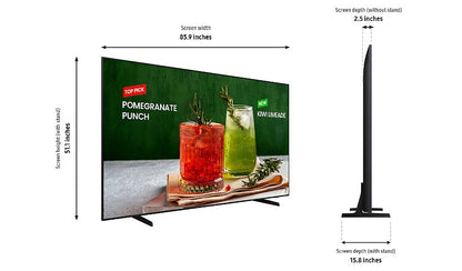 98IN 60HZ D-LED 3-SIDED BEZEL-LESS DESIGN HDMI (3) WIFI 5