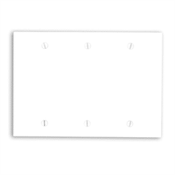 Leviton Blank Wall Plate Thermoset 3 Gang White (88033)