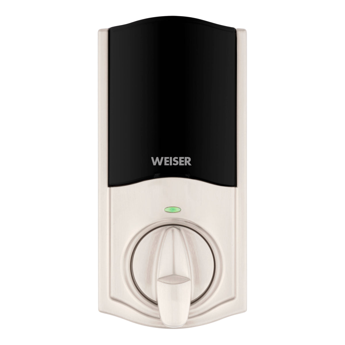 Weiser ZWave 700 Push Button Deadbolt Smart Lock, Satin Nickel (9GED18000-026)
