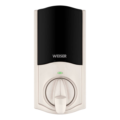 Weiser ZWave 700 Push Button Deadbolt Smart Lock, Satin Nickel (9GED18000-026)