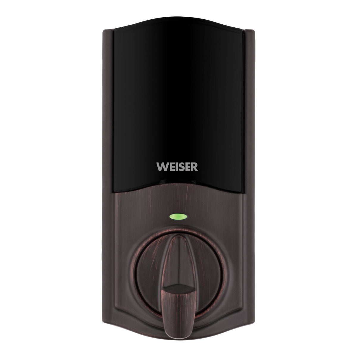 Weiser ZWave 700 Push Button Deadbolt Smart Lock, Venetian Bronze (9GED18000-027)