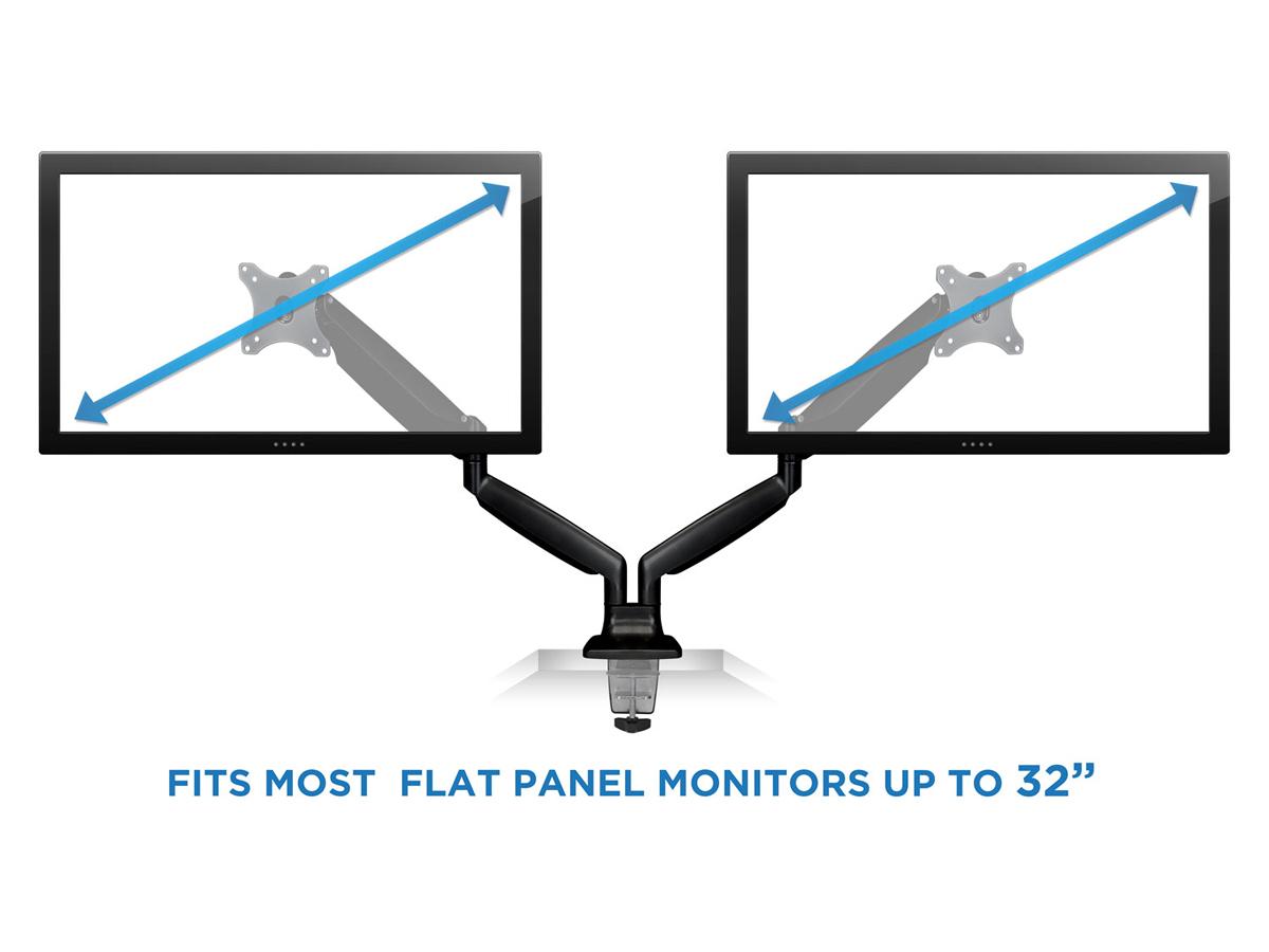 Mount-It Dual Monitor Arm Mount 19-32In