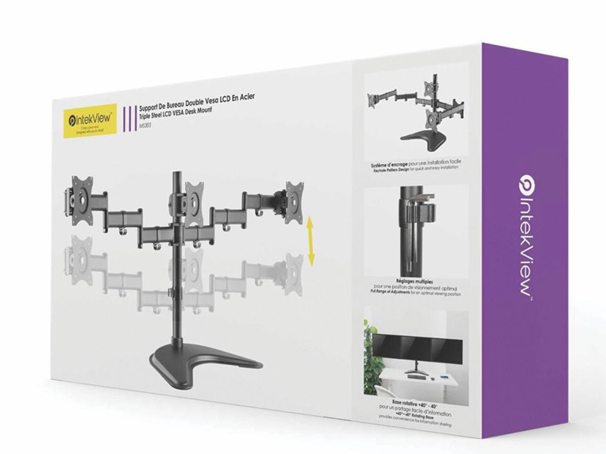 Soporte independiente para tres monitores Nu-Tone Intekview
