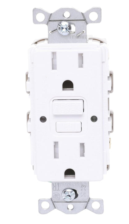 Prise autotestable Lutron Claro 15 A GFCI, blanche (CAR-15-GFST-WH)