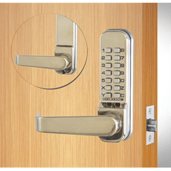 Codelocks Tubular Latchbolt Lever Lock Code Free Entry Stainless Steel 2 3/8" (CL415)