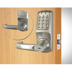 Codelocks Electronic Tubular Latchbolt Brushed Steel, 2 3/8" 60mm (CL5210)