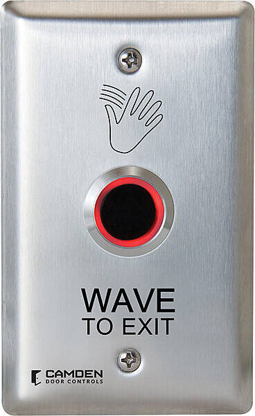 Camden ValueWave Touchless Switch, Single Gang,Wave to Exit, Red/Green Illum (CM-221/46)