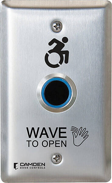 Camden ValueWave Touchless Switch, Single Gang,Wave to Open, Blue/Green Illum (CM-222/A42)