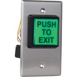 Camden 2" Sq Illuminated Push Exit Switch With Fixed 30 Second Timer (CM-30EE)