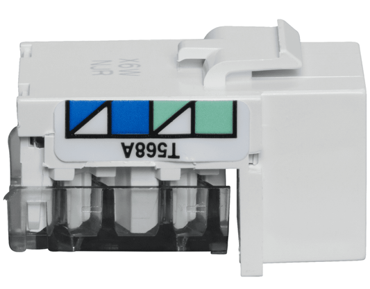Lutron Claro CAT 6, conector telefónico individual, blanco (CON-1P-C6-WH)