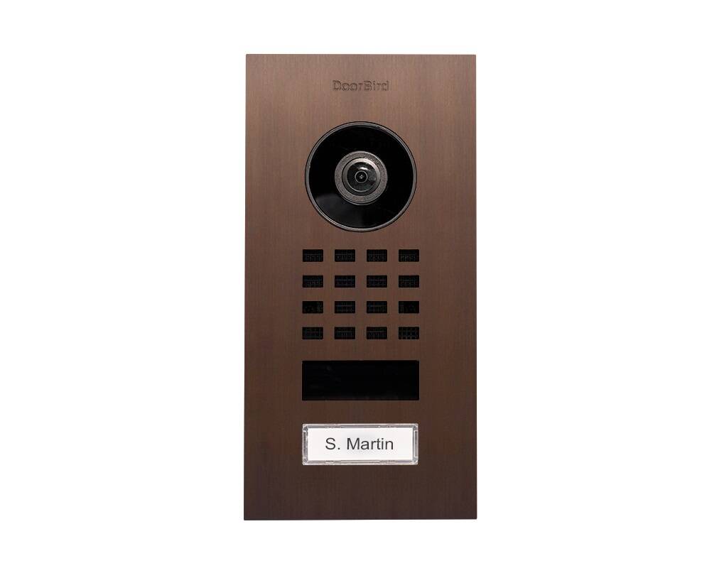 Doorbird Compact IP Video Door Station 1 Unit, Flush Mount, Architectural Bronze (D1101V-F-ARCHBRNZ)