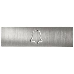 Doorbird Call Button Cover with Bell Symbol for D21X Brushed Stainless (DB21BELLST)