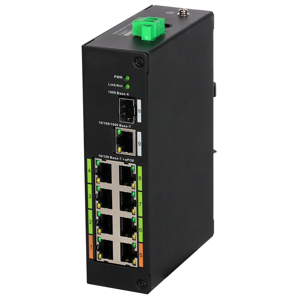 Dahua 8-port Long-distance Ethernet power supply switch (ePoE) (DH-LR2110-8ET-120)
