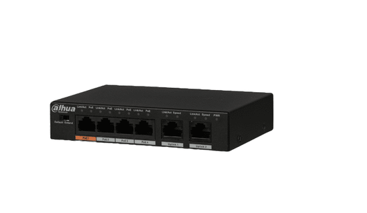 Conmutador Ethernet PoE Dahua de 4 puertos y 60 W (DH-PFS3006-4ET-60)
