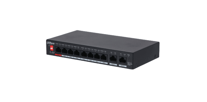 Dahua 8-Port PoE Desktop Unmanaged Gigabit Switch ( IEEE802.3bt 90W PoE) (DH-PFS3010-8GT-96)