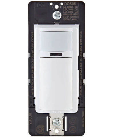 Interruptor de luz con sensor de movimiento Leviton Decora, 5 A (DOS05-1LZ)