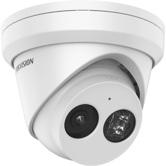 Hikvision IP Network AcuSense Turret Camera, 4MP, IR, IK10, Built-in Mic, 4mm (DS-2CD2343G2-IU-4MM)
