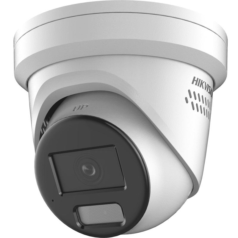 Caméra IP Hikvision 4 MP ColorVu avec éclairage stroboscopique et avertissement sonore, tourelle fixe, 2,8 mm (DS-2CD2347G2-LSU/SL-2,8 MM)