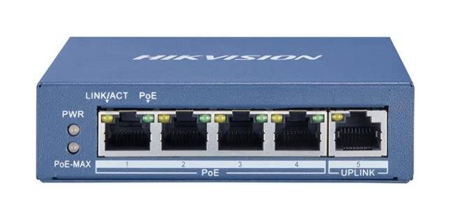 Hikvision 4-Port Gigabit Unmanaged PoE+ Switch (DS-3E0505P-E)