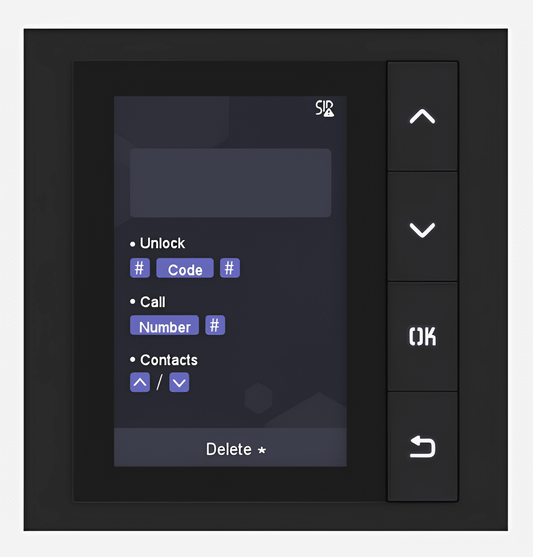 Hikvision Video Intercom Modular Station Sub Module - 3.5" LCD 4 Buttons (DS-KD-DIS)