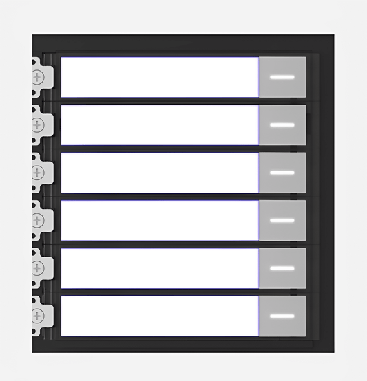 Hikvision Video Intercom Modular Station Sub Module - 6 Call Buttons (DS-KD-KK)