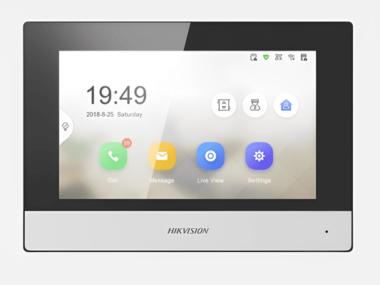 Hikvision 7" TFT Touchscreen IP Video Intercom Indoor Station (DS-KH6320-WTE1)