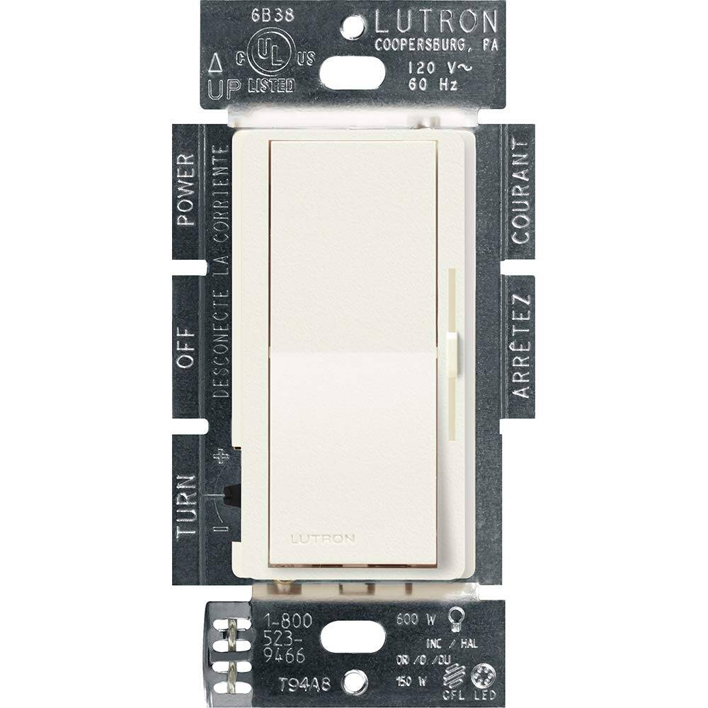 Lutron Diva Dimmer, 150W CFL/LED 600W Halogen/Incandescent, Biscuit (DVSCCL-153P-BI)