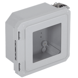 STI EnviroArmour Fiberglass Enclosure, Opaque with Window,  6x6x4 (EF060604-W)