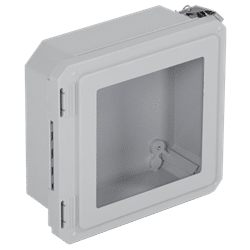 STI EnviroArmour Fiberglass Enclosure, Opaque with Window,  8x8x4 (EF080804-W)