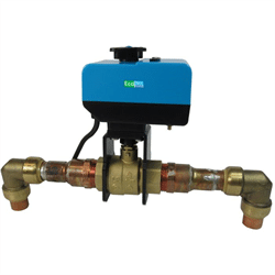 Válvula de agua integrada Econet Bulldog Smart ZWave de 1 pulgada NPT con entrada cableada (EVC200-IV)