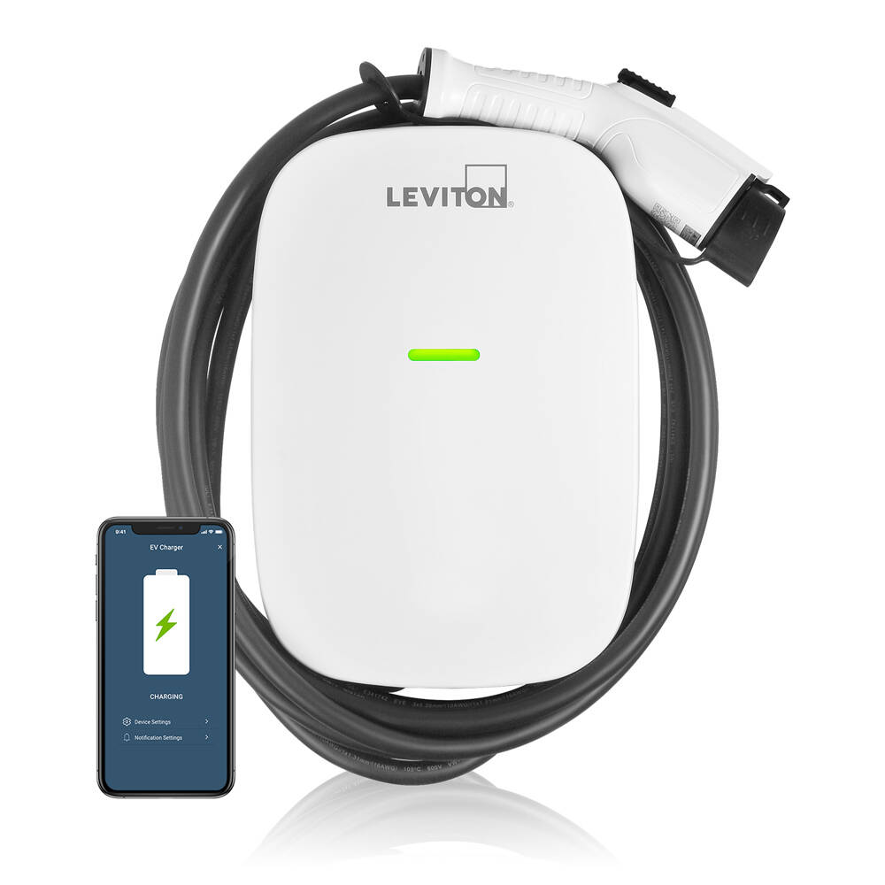 Cargador para vehículos eléctricos Leviton evr-green de 48 A, nivel 2, RFID, con conexión wifi (EV48W)