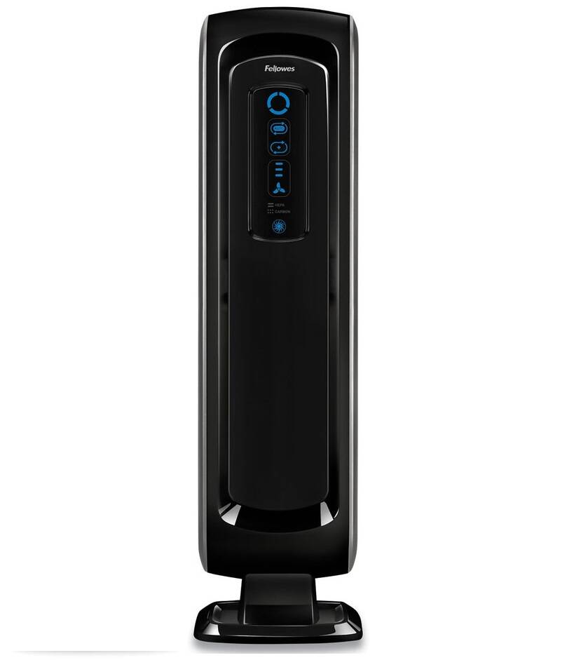 Fellowes Aeramax 90 True HEPA Room Air Purifier,100-200 SQ FT, Black (FEL-9286001)
