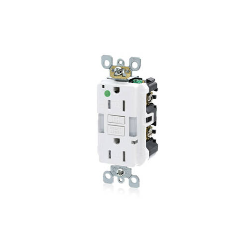 Leviton 15A SmartlockPro Tamper-Resist GFCI Receptacle/Outlet (GFNL1-HGW)