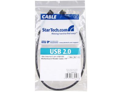 Startech.Com 5 Pin Usb 2.0 Header - 18 In Usb Idc Motherboard Head