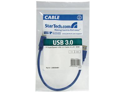 Startech.Com 1 Ft / 30Cm Superspeed Usb 3.0 Cable A To B - Usb 3 A