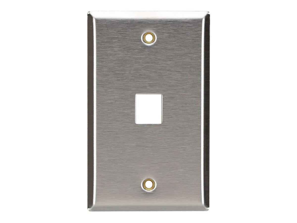 Black Box Corp Ess Steel Wallplate Keystone Singl Wp370