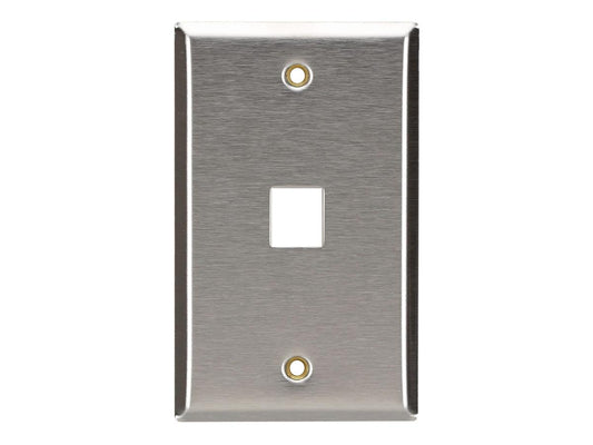 Black Box Corp Ess Steel Wallplate Keystone Singl Wp370