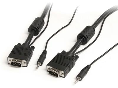 Câble VGA haute résolution de 15 pieds avec audio
