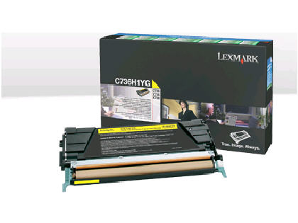 Programme de retour de toner Lexmark C736/X736/X738 Jaune