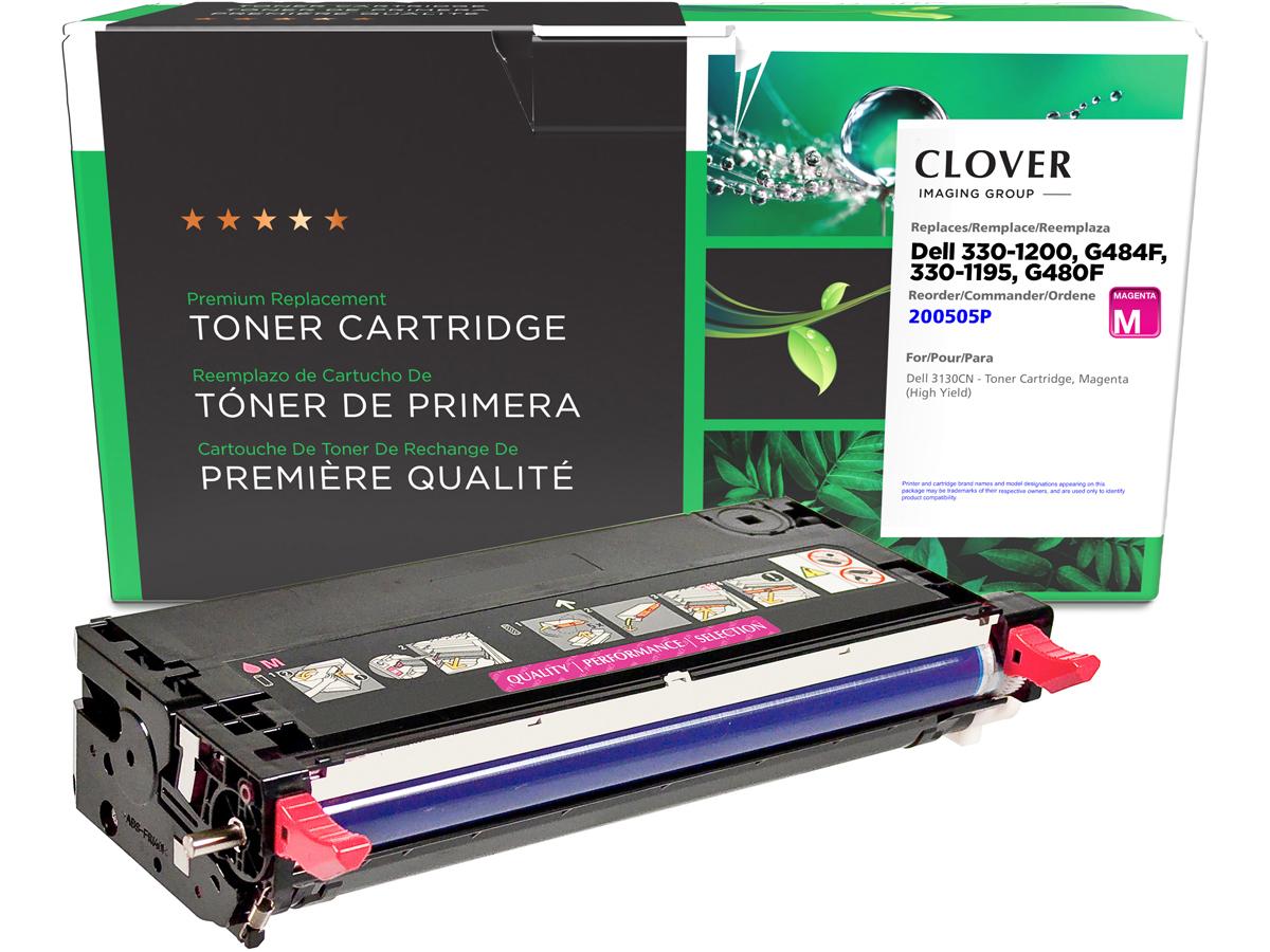 Cartouche de toner magenta haute capacité reconditionnée Clover Imaging F