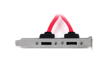 Startech.Com 2 Port Sata To Esata Slot Plate Bracket - Esata Slot