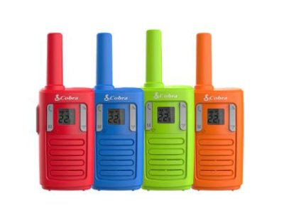Cobra 16 Miles Range Family Walkie Talkie 4 Pack Bil Bilingual
