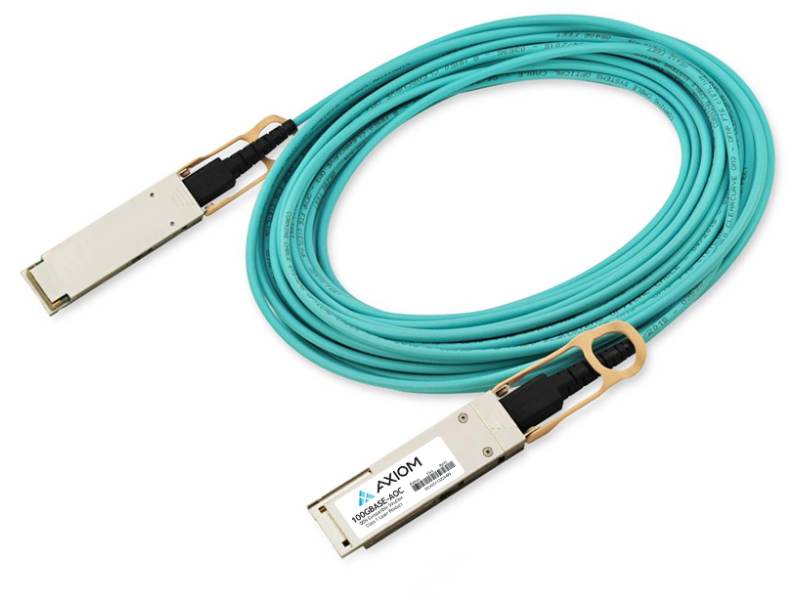 Câble optique actif Axiom 100Gbase-AOC Qsfp28 compatible Edge-Core 7 m
