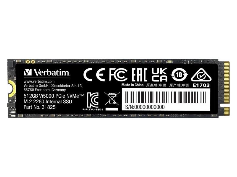Disque SSD Verbatim Vi5000 PCIe NVME M.2 512 Go