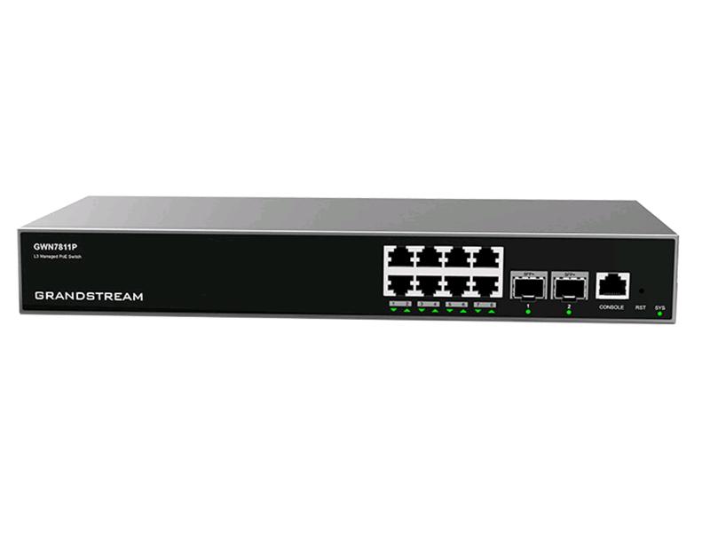 Commutateur réseau PoE géré Grandstream Enterprise Layer 3 8 Gigabits